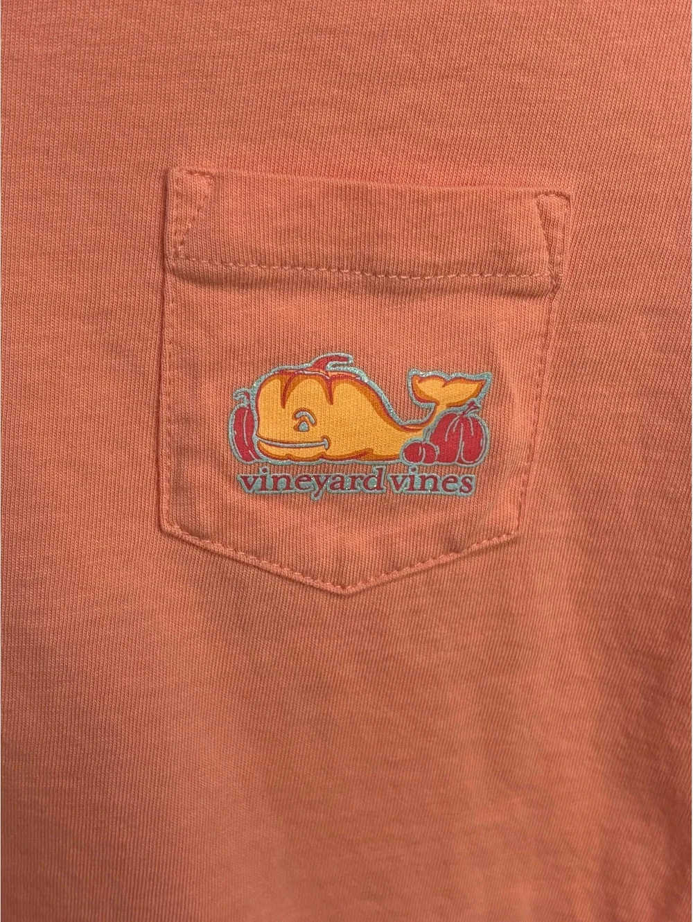 Vineyard Vines Toddler Girl’s Long Sleeve Autumn Orange Cotton T-Shirt Size 4T